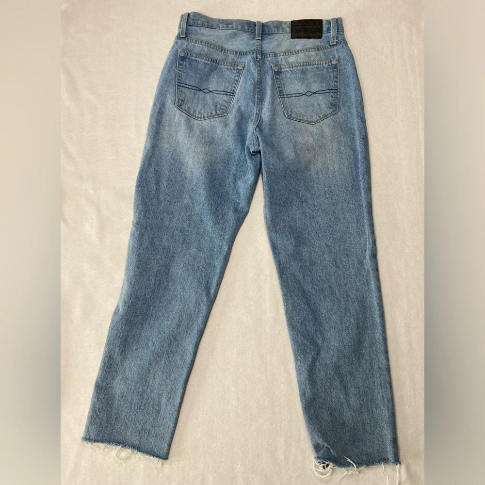 Lucky Brand High Rise Mom Jean Drew Frayed Hem Ankle Size 8/29 #1521 - Picture 5 of 12